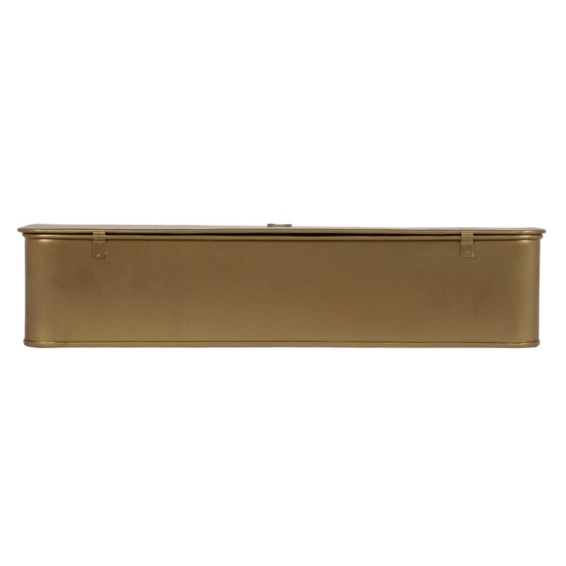 Creative Co-Op Decorative Metal Boxes with Gold Finish (Set of 3 Sizes) - Image 4